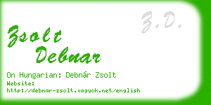 zsolt debnar business card