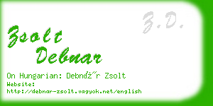 zsolt debnar business card